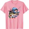 Funny Fishing FisherUnisex Gift American Flag T-Shirt