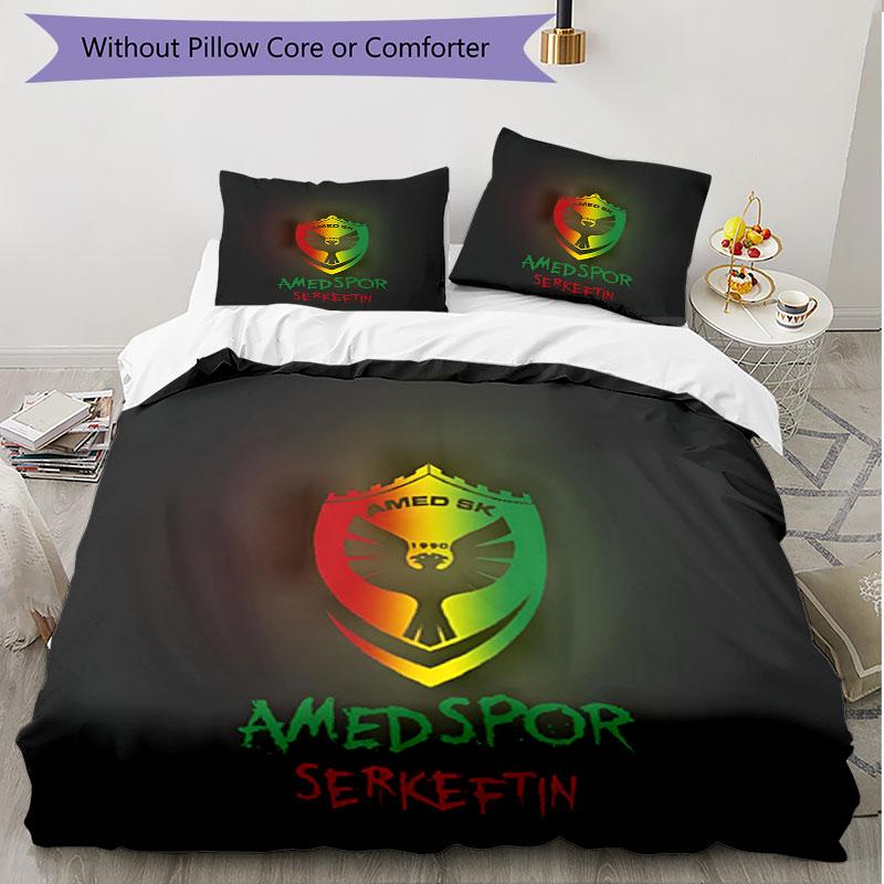 3pcs Duvet Cover Set (1*Duvet Cover + 2*Pillowcase, Without Core), Amed SK Print Soft All‑Season Bedding Set, Home Bedroom Decor Gift