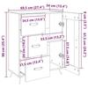 VidaXL Buffet gris béton 69,5x34x90 cm bois d'ingénierie 828016
