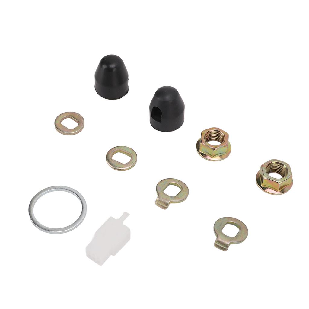 Steel Bicycle Hub Motor M14 Nuts Washer Kit with 14mm Shaft for Electric Bikes Scooters