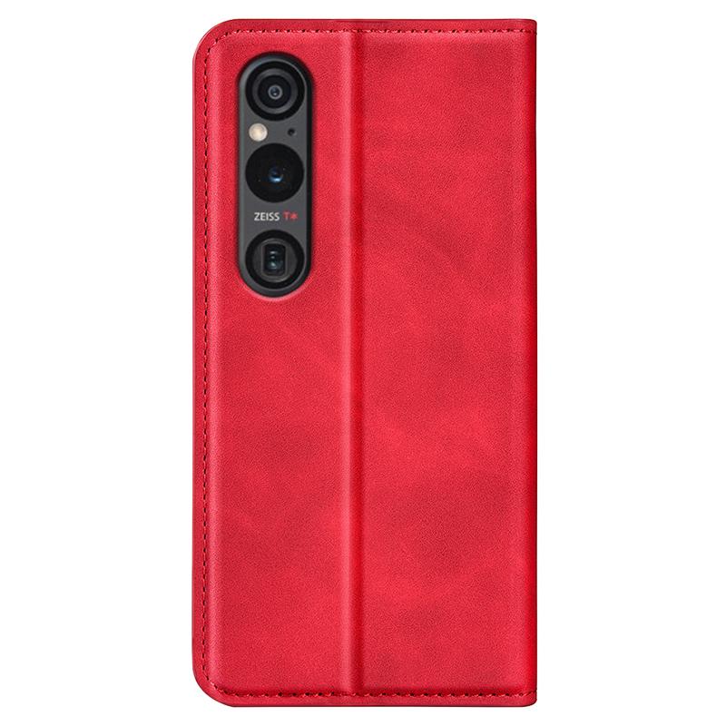 For Sony Xperia 1 VI Case Skin Touch PU Leather Drop Protection Phone Cover