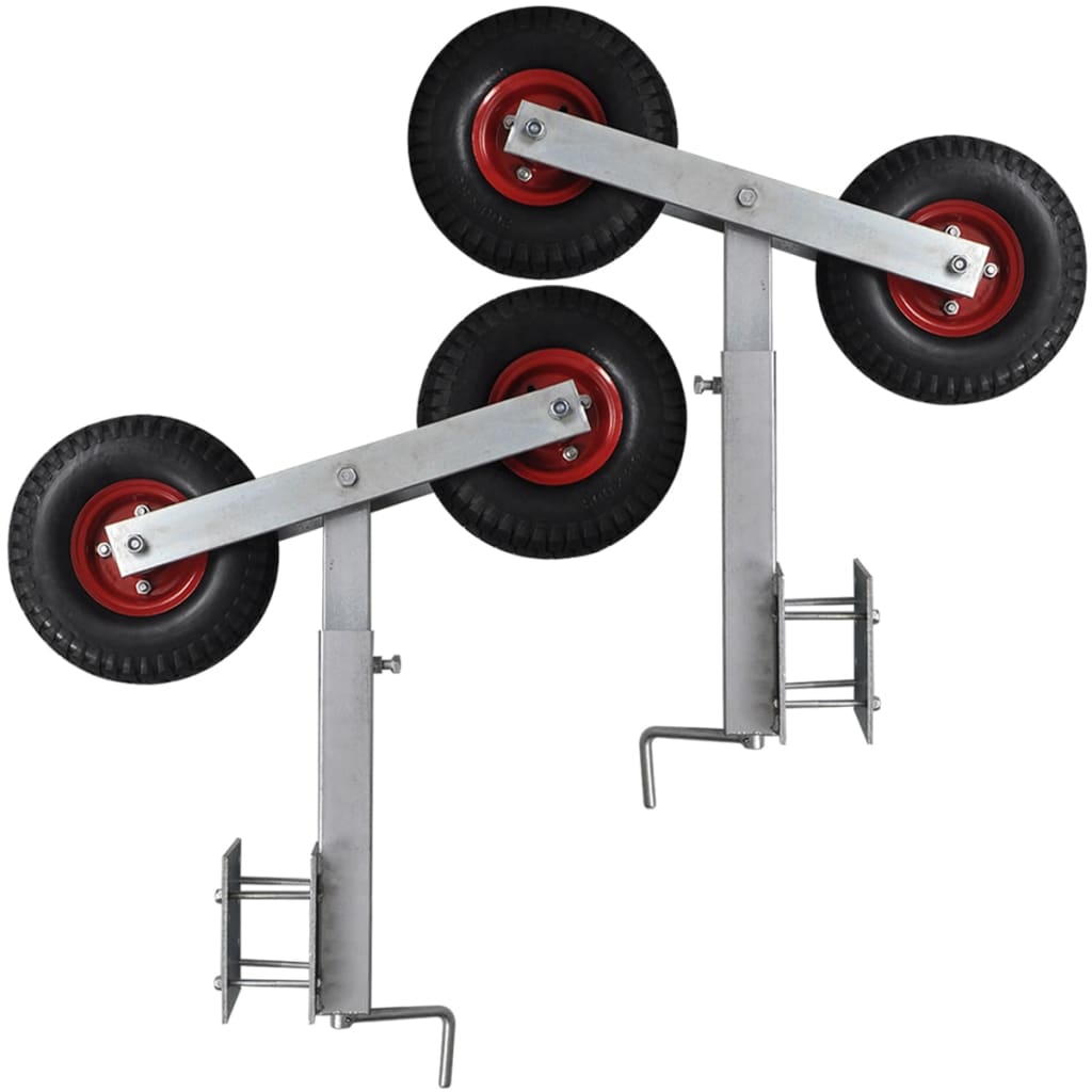 Joom Vd Home Furnishing Supports De Remorque De Bateau Ensemble Double Roue Hauteur Réglable 59 84 Cm - Image 4