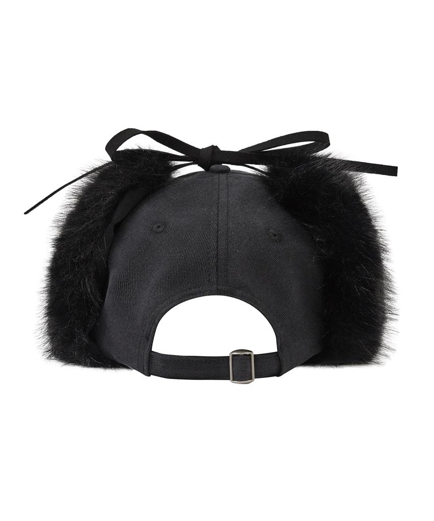 ILLIGO Fluffy Earflap Cap Black