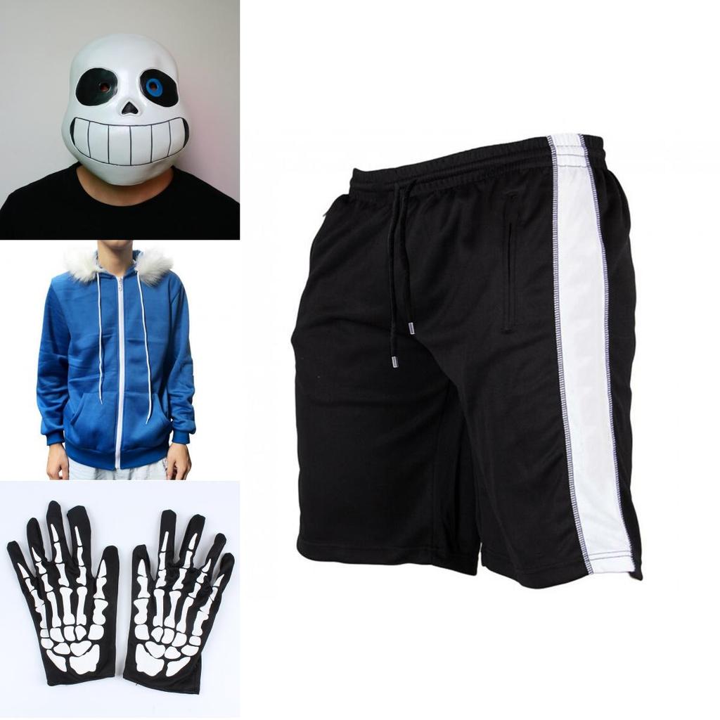 Classic Game Undertale Sans Cosplay Costume Hoodie With Comfortable Shorts And Gloves