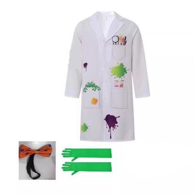 Doplňky kostýmu Šíleného vědce Zpátky do budoucnosti Plášť šíleného vědce Brýle Kravata Halloweenský Cosplay kostým