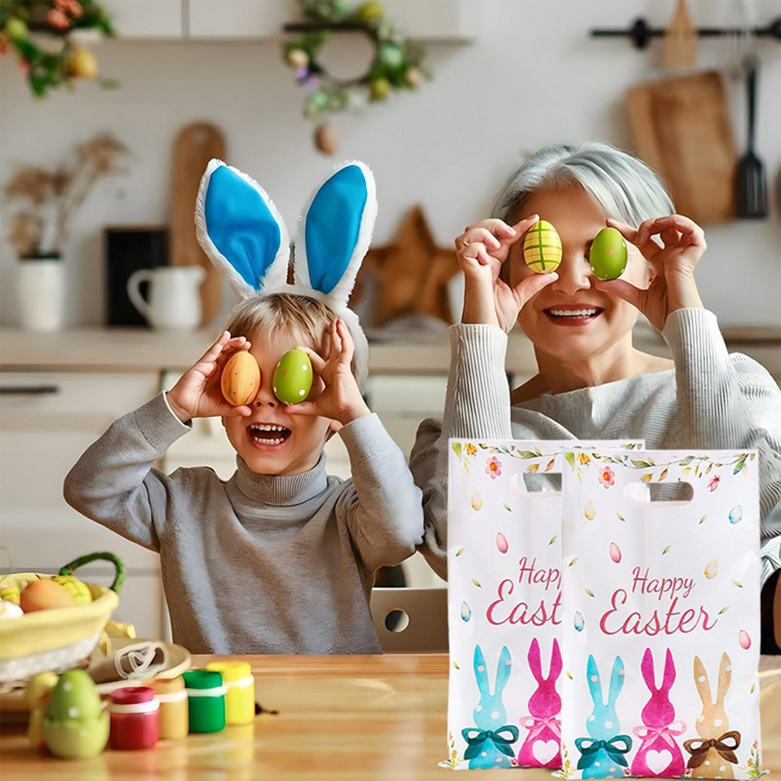 

Easter tote bags, bunny-shaped gift bags, egg bags, candy and snack bags, small tote bags One Size