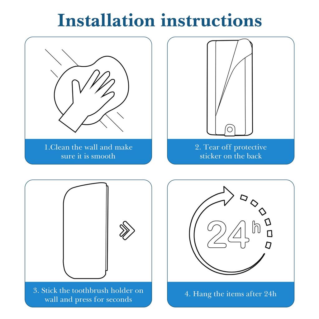 Linkidea Electric Toothbrush Plastic Electric Toothbrush Hanger with Adhesive Compatible with iO Series and Philip Sonicare ProtectiveClean