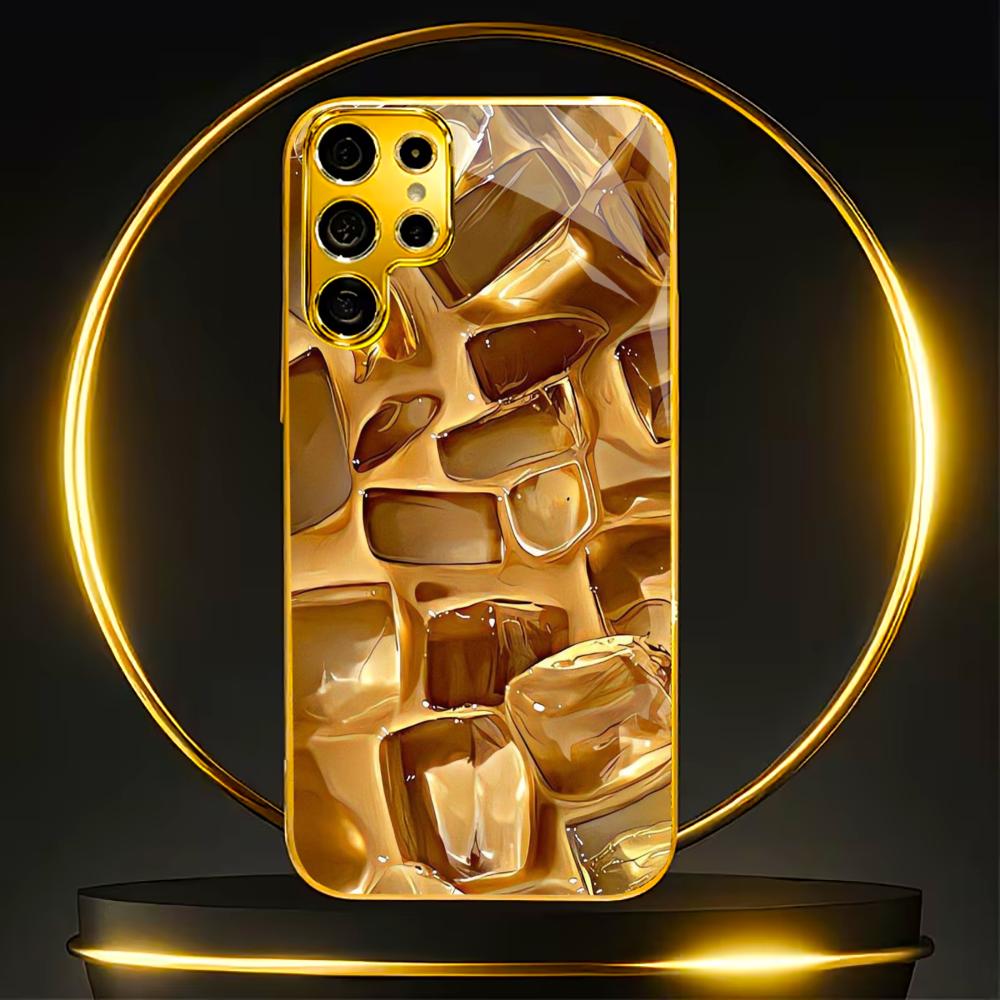 

Coffee New model Simplicity High-end Electroplating Glass PhoneCase for Samsung Galaxy S26 S25 S24 S23 S22 S21 FE,Ultra,Plus GalaxyS25