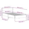 VidaXL Bed Frames with Headboard, Single Bed with Slat Base, Adult Bed, Bedroom Furniture, Modern, Wax Brown 842781