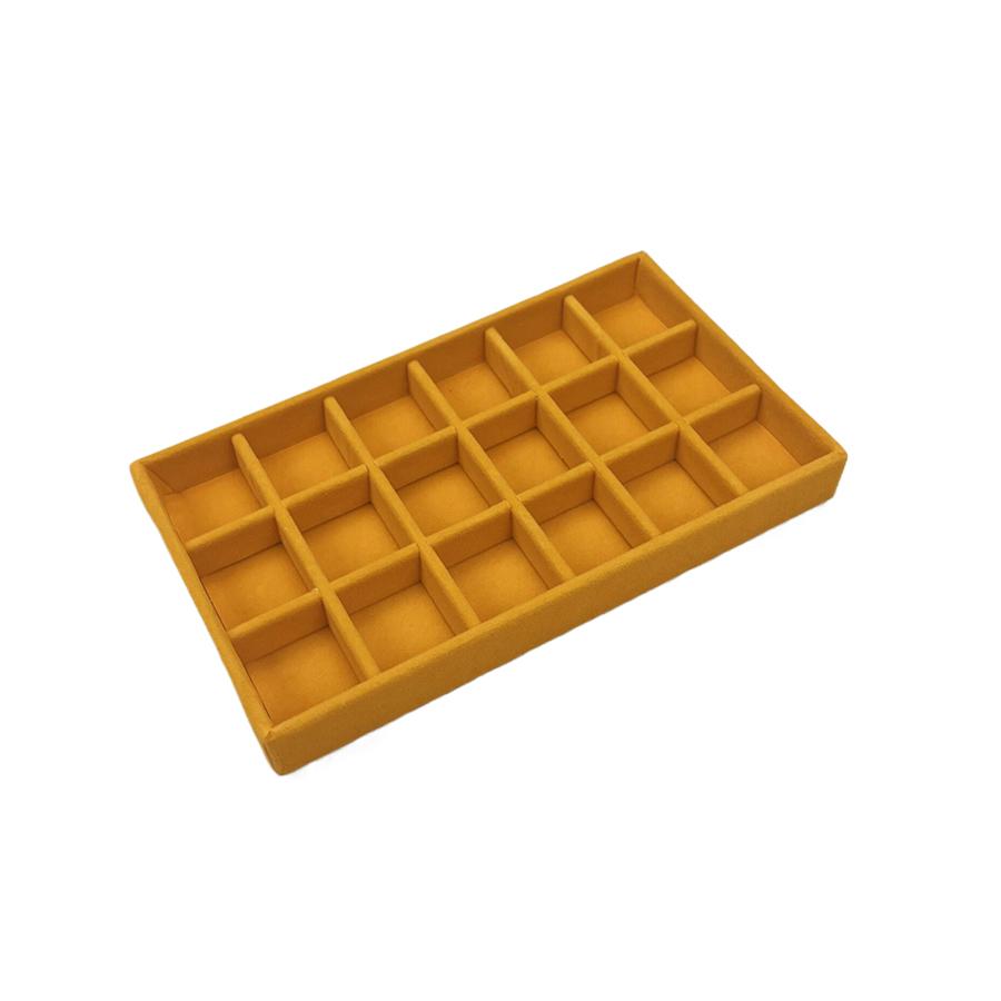1PC, Flocking Jewelry Box Jewelry Tray, Color: Yellow