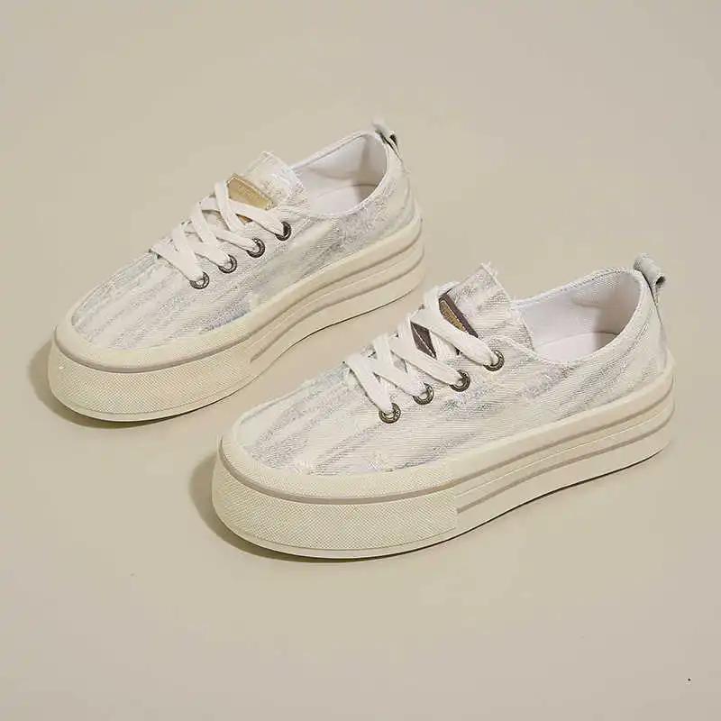 Fashion Thick Heeled Perforated Sneakers Summer Women Dress Women's Thick Sole Sneakers Shoes High Heels Black Sport Daily