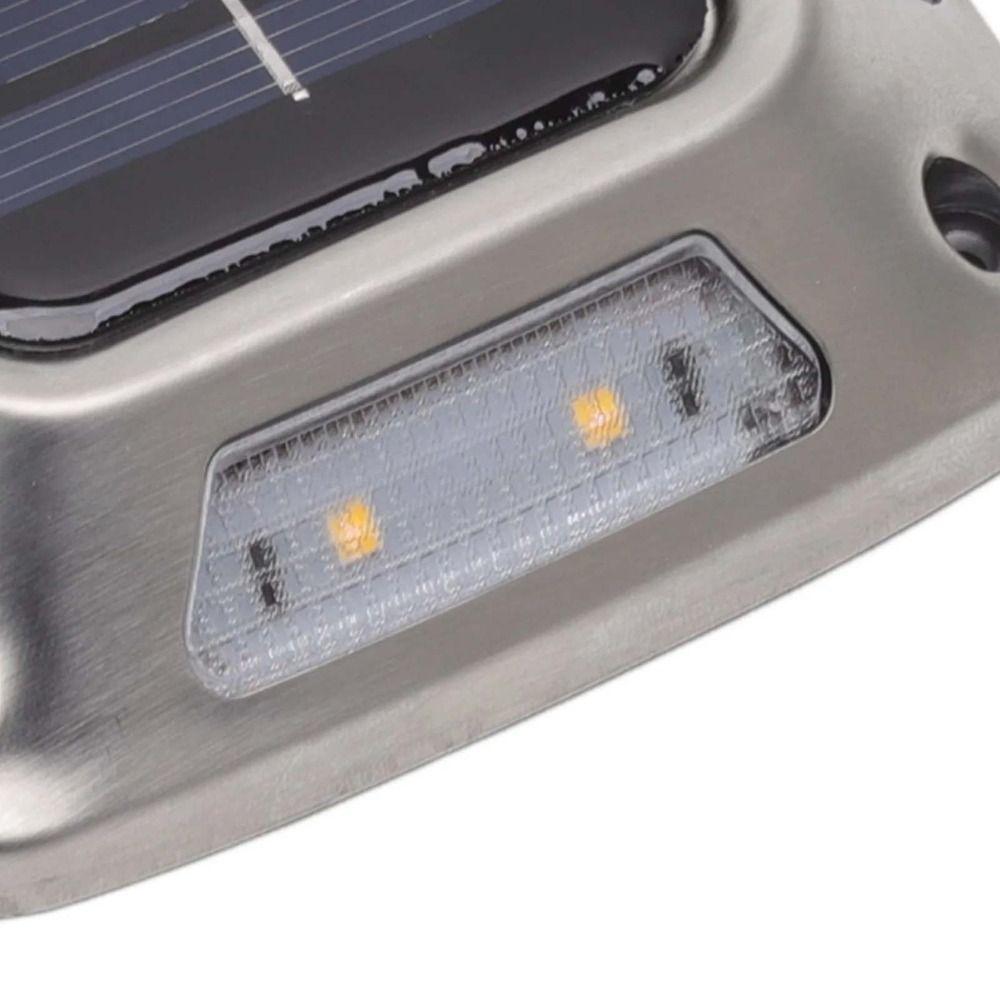 Waterproof Solar Garden Lamp Stainless Steel Road Stud Lights Durable Solar Ground Light Outdoor
