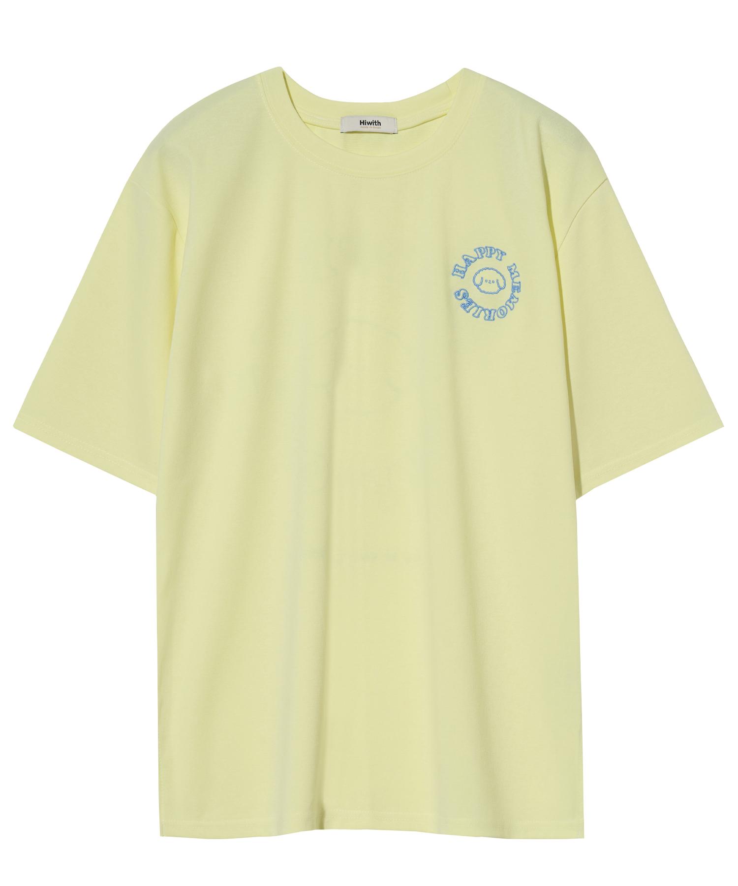 Hi With Happy T-Shirt_Light Yellow Light Yellow/Free