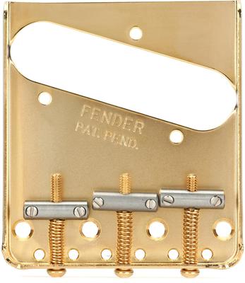 Parts American Vintage Bridge Assembly with Saddles 3-Saddle Telecaster® Chromed-Brass