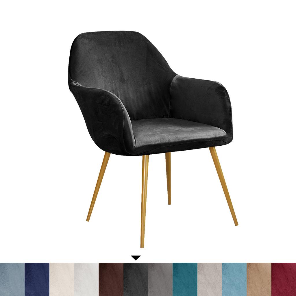 1/2/3 Pcs Bar High Arm Chair Cover Elastic Velvet  Chair Seat Covers Washable Dining Chair Slipcovers Office Chair Covers
