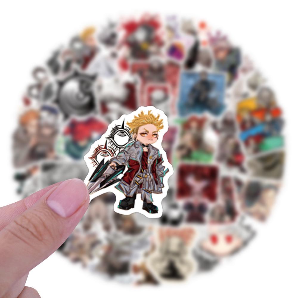 60PCS Cartoon Abyss War Ghost Stickers for Journals, Water Bottles, and Computers - Waterproof Stationery Decoration.