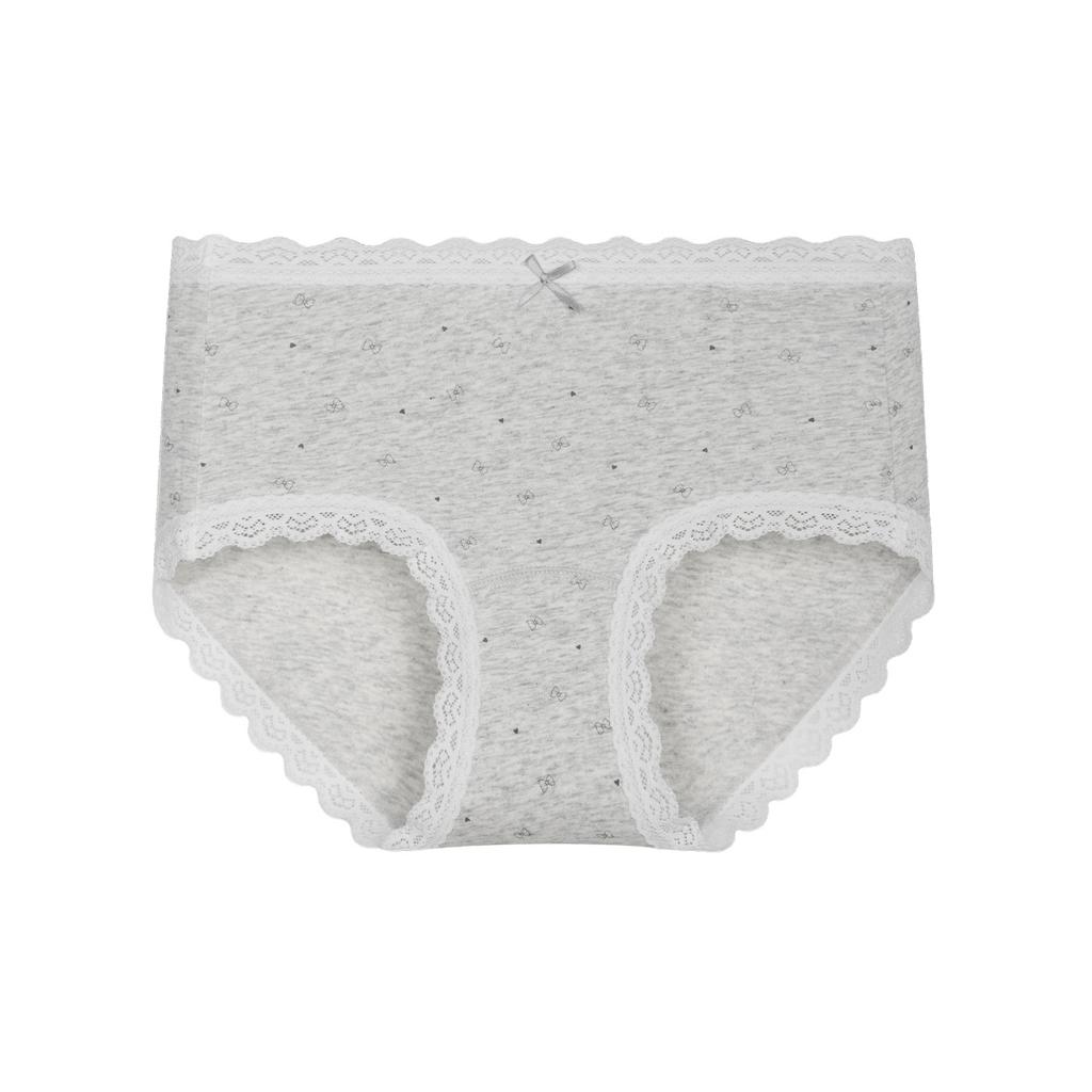 Women Mid Waist Antibacterial Full Cotton Crotch Breathable Seamless Triangle Underwear