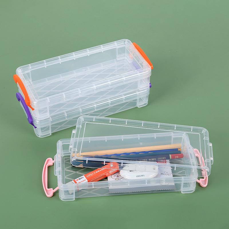 Kawaii Průhledný Penál Multifunkční Dětský Penál Kancelářský Školní Velkokapacitní Úložný Organizér