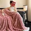 Double Layer Thick Fleece Blanket Queen Warm Imitation Lambswool Throw Blankets for Bed Sofa Autumn Winter Soft Plush Blanket