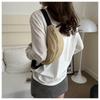 Women'S Stylish Woven Chest Bag - Light Brown, Crossbody Sling Phone Pouch with Zipper Closure, Versatile Waist Pack for Beach, Beach Bag