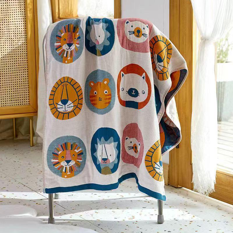 Pure Cotton Multi-Layer Gauze Blanket & Towel - Extra Large, Multipurpose use for Bath, Sofa, or Nap.