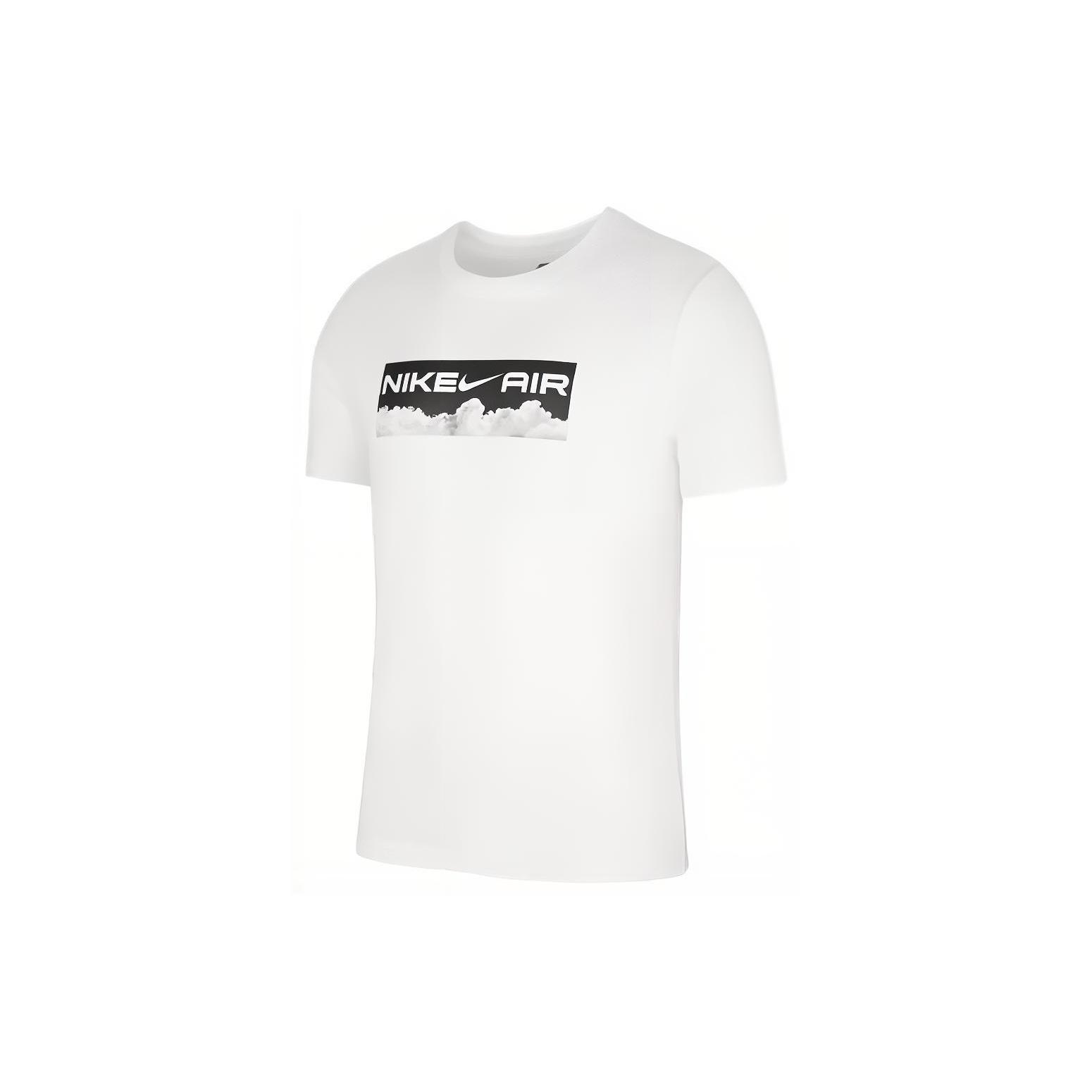 Men s Nike Alphabet Logo Printing Round Neck Pullover Short Sleeve White T-Shirt DR7806-100 XL