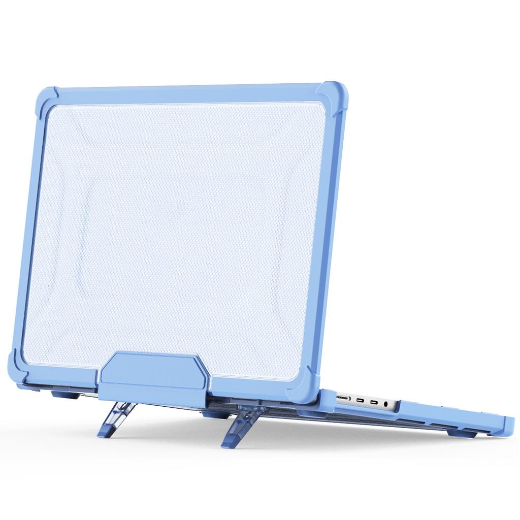 For MacBook Pro 14 inch (2024) (2021)/(2023) (A2442 M1 Pro/M1 Max/A2779) Heat Dissipation Hard PC+TPU Laptop Case with Kickstand