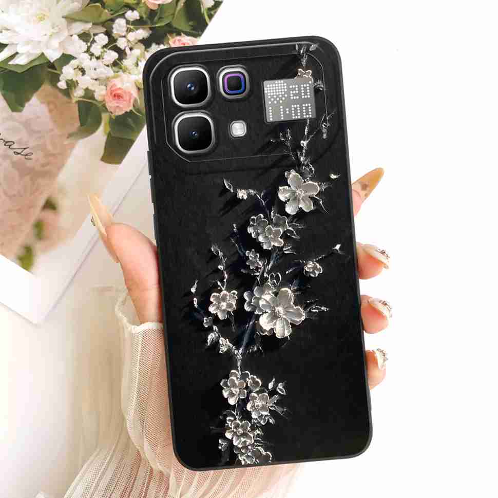 New For Infinix Note 60 Pro 5G X6878 Case Paint Cat Flowers Silicone Cover For Infinix Note 60 5G 6.78" X6879 Phone Cases Bumper