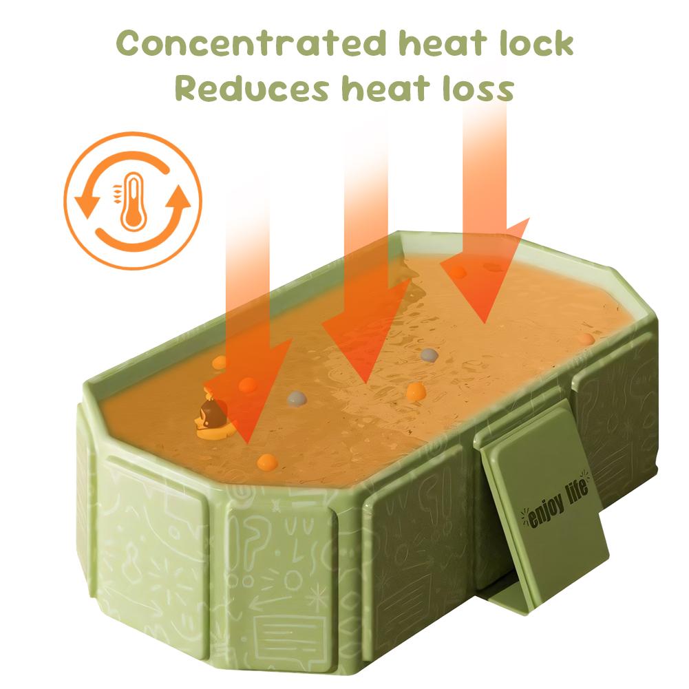 Baby Bathtub for Infants To Toddlers Collapsible Baby Bath Tub with Drain Outlet Infant Tub Toddler Bathtub Shower Basin