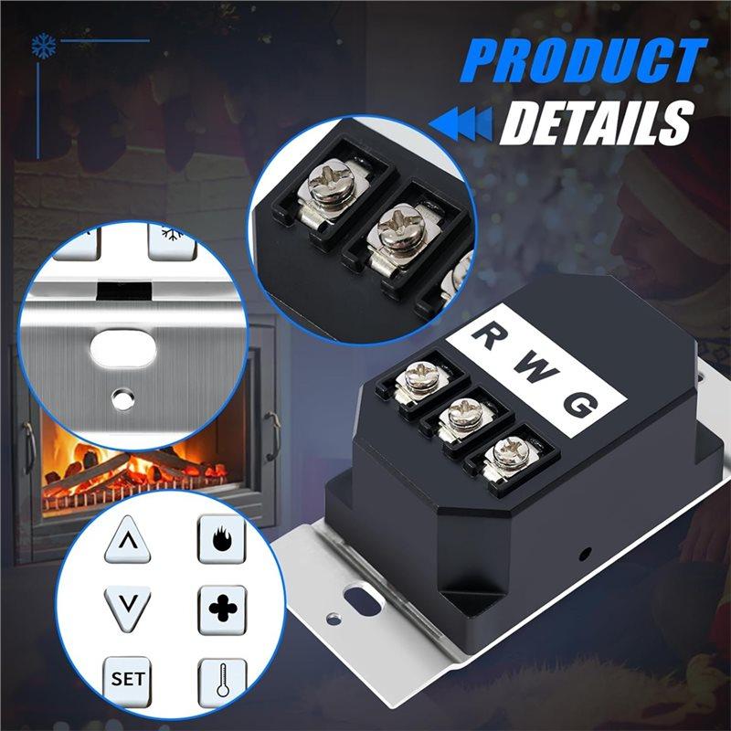 A25F-HTI-12-007 Switch Wall Control Assembly For Heat N Glo For Quadrafire Gas Fireplaces, Supports For Both NG And LP Units