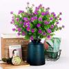 20 Artificial Flowers For Outdoor Home Decoration, UV Resistant Artificial Plastic Green Shrubs For Hanging Garden Porch Window Frame Decoration,