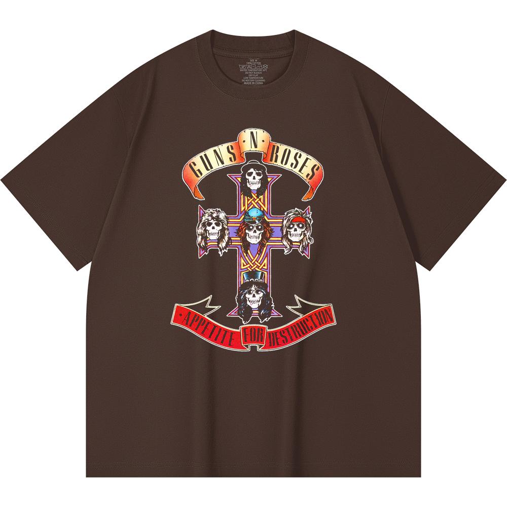 T-shirt Heavy Metal 100% Cotone 230 Gsm Stampa Band Rock Musica Popolare Unisex T-shirt Pesante in Cotone