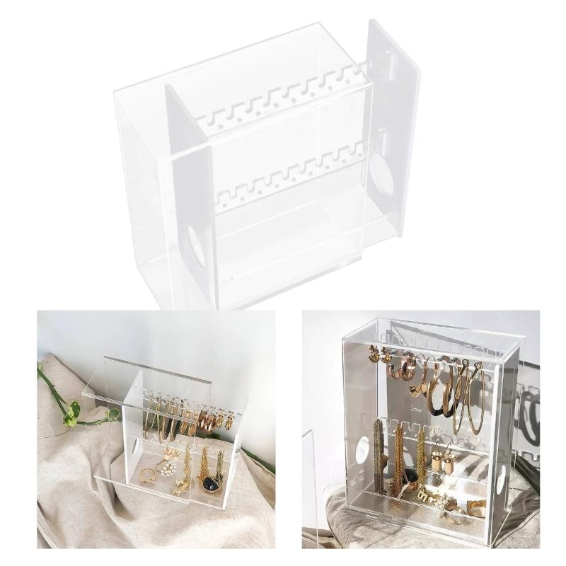Stylish Acrylic Earring Organizer Durable and Elegant Jewelry Display Rack Versatile Storage Organizer Stand for Earring