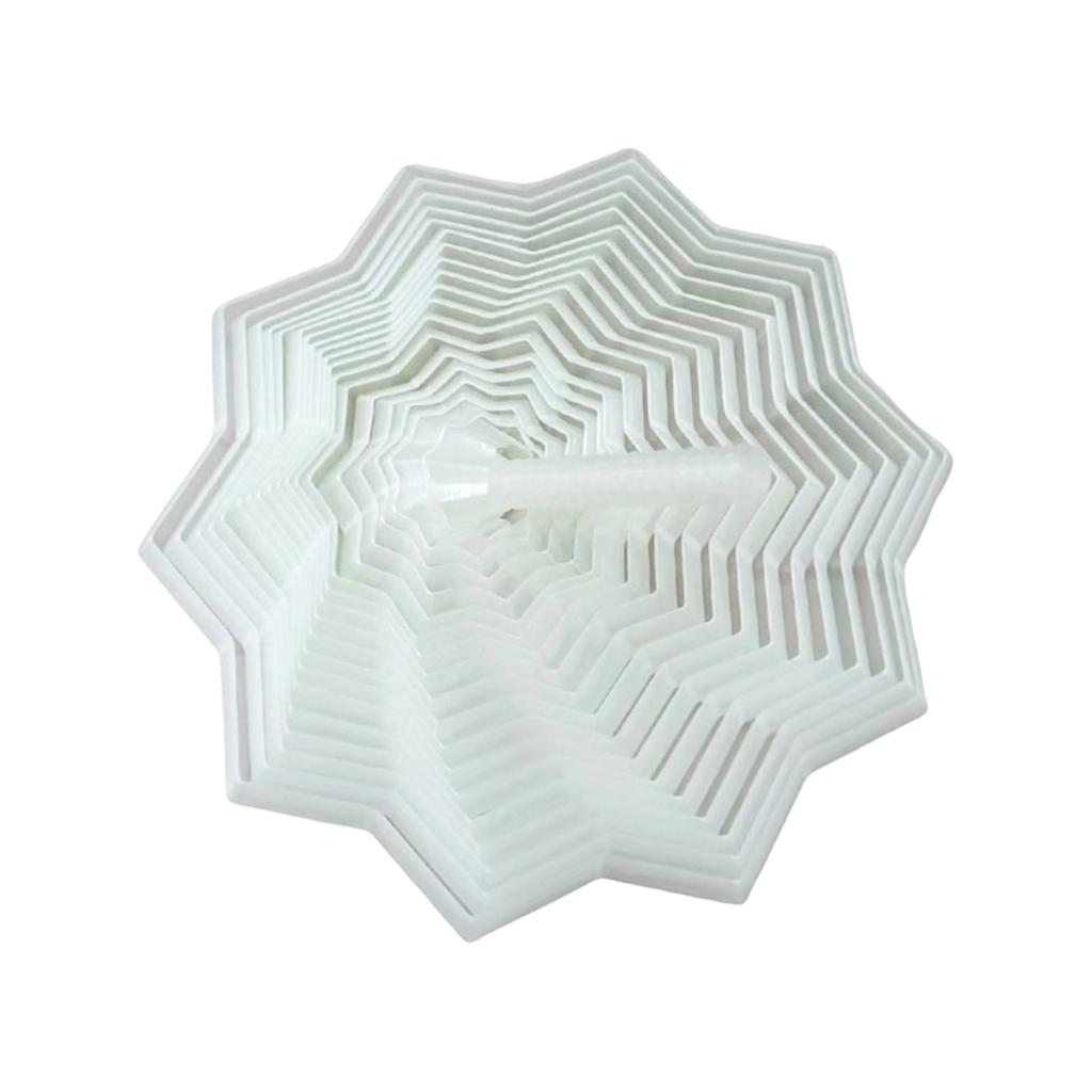 3D Printed, Foldable Polygonal Decompression Toy, Spiral Tower Irritating Star