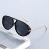 New Oversized Pilot Sunglasses Women Fashion Luxury Big Frame Double Bridge Sunglasses Retro Classic Aviator Shades