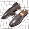Leather Shoes Men's Four Seasons One Pedal Retro British Foot Cover Round Head Loafers Breathable Lazy Shoes Casual Men's Shoes