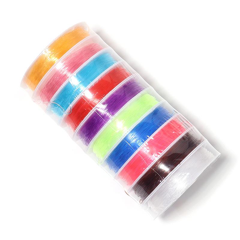 

10 Rolls Crystal Elastic Beading Line Cord Thread String Stretch Elastic Beading Cord For Jewelry Making DIY Bracelet Necklace 0.4mmx24m 10 rolls