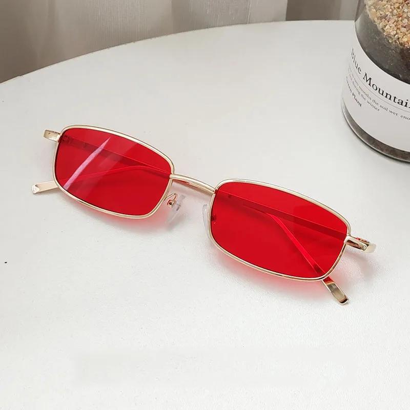 Fashion Small Rectangle Sunglasses Man Woman Vintage Driving Sun Glasses Luxury Brand Metal Frame Eyewear
