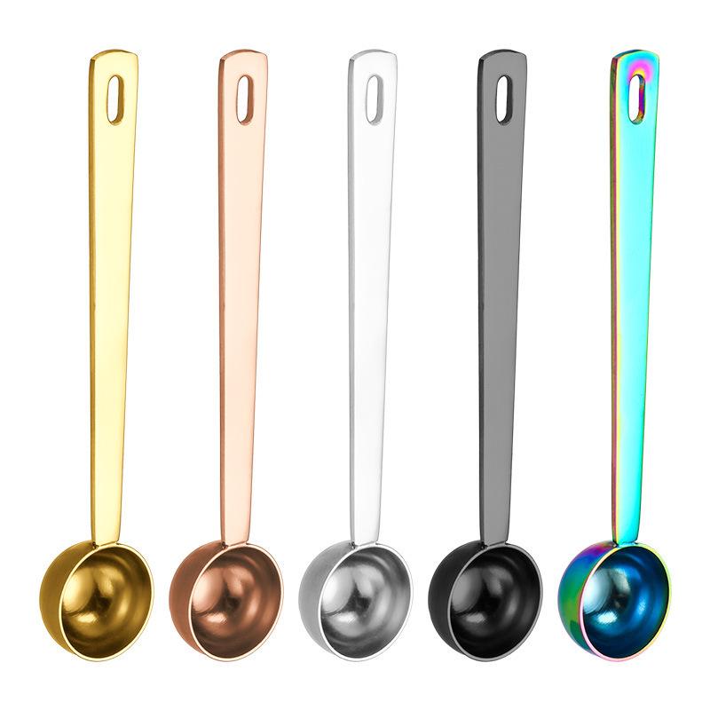Stainless Steel Measuring Spoon with Scale for Measuring Coffee Ladle, Long Handle, Powder for Seasoning, Baking Seasoning Measuring Spoon