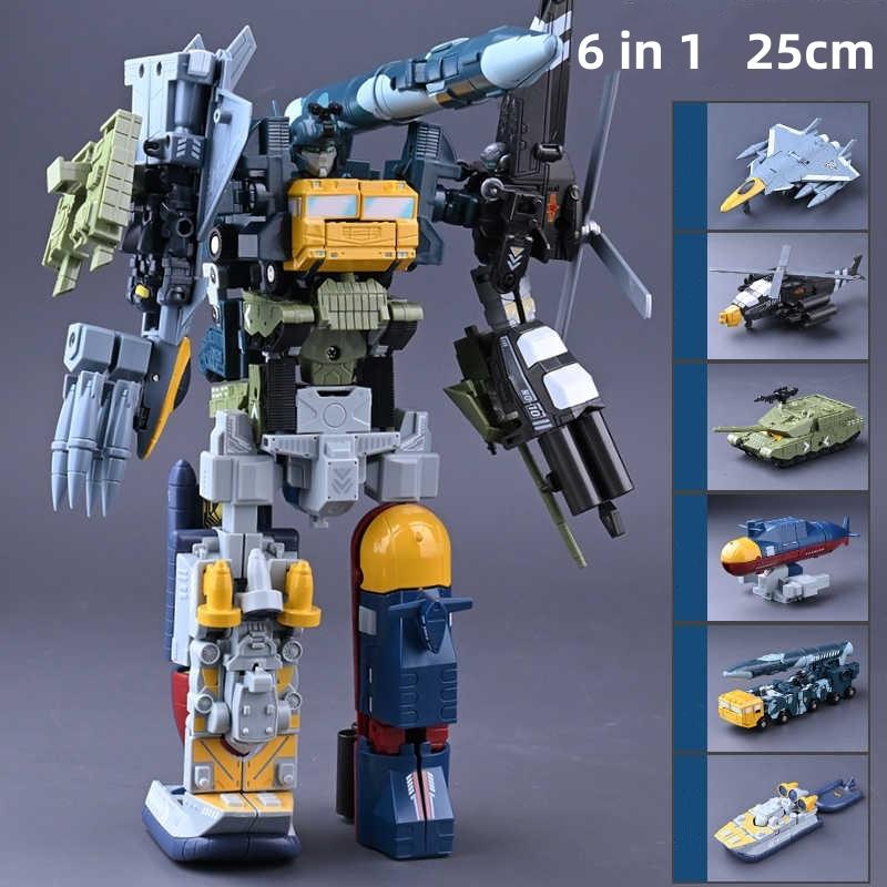 Baohaixing MINI 21CM New Transformation Toys 6 In 1 Devastator Action Figure Robot Engineering Vehicle Model Gift Child Kid