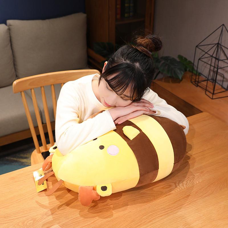 Delightful Bee Yellow Plush Toy For Creative Sleep And Stylish Sofa Decoration