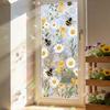 Decorative Window Decal Sun Catcher Static Film, Flower Butterfly Self-Adhesive Glass Sticker, Anti-Glare Tint Removable Privacy Cling for Home Office