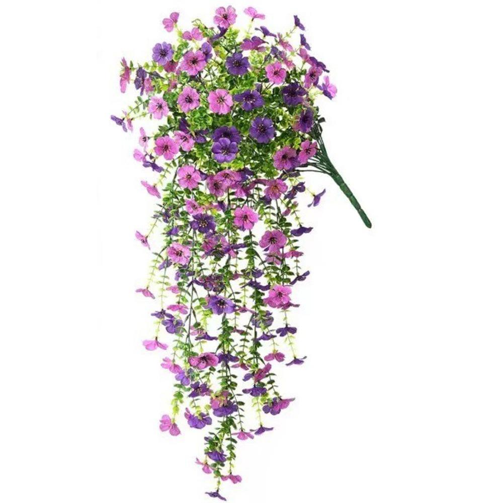 

Eucalyptus Garland Morning Glories Vines Silk Daisy Wedding Wreath Fall Decoration фіолетовий