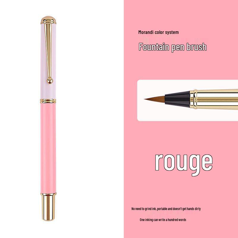 Shanglin Fu Ultra-Fine Soft-Bristle Calligraphy Sheets with Pure Wolf Hair for Small-Script Calligraphy, Ink-Absorbing, Portable, and Elegant Pen.