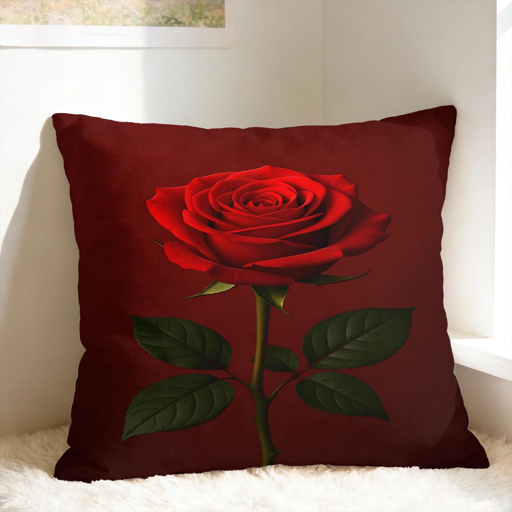 Valentinstag Romantische Rote Rose Kissenbezug Neuheit Kissenbezug Design Kissenbezüge für Stuhl Sofa Heimdekoration