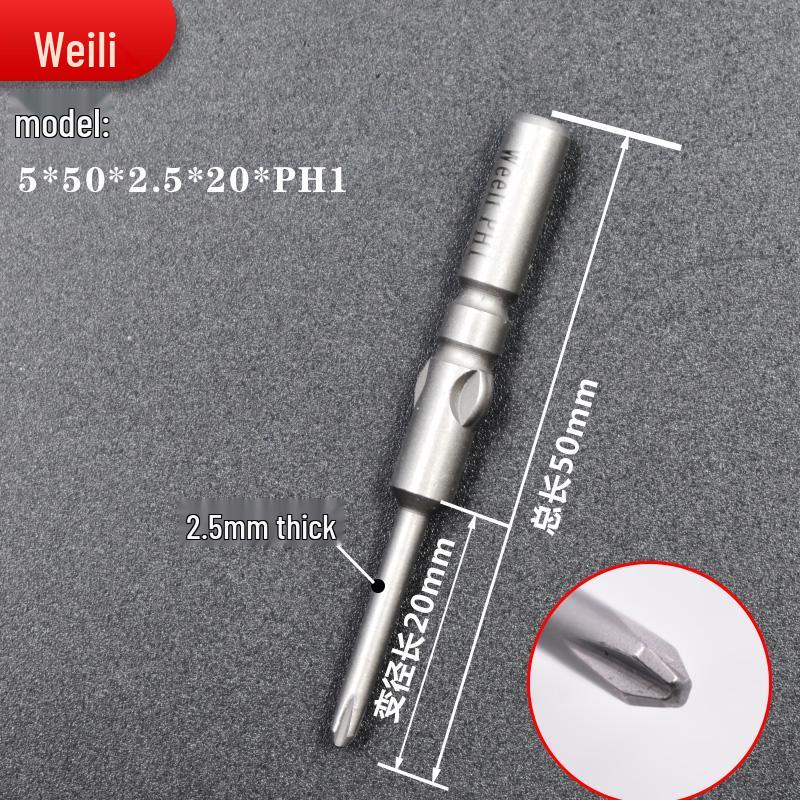 Weili 801 Serie 5mm Kreuzschlitz Magnetischer Elektrischer Schraubendreher Bit
