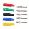 10-pakning 4mm 7-pinners bananplugg 1000V 32A stabelbar bananplugg hannkontakt med myk hylse for lydkabel