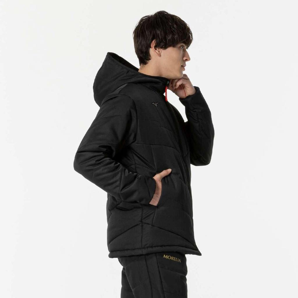 Mizuno Morelia Padded Warmer P2MEB501 Jacket, Water-Repellent, Black,