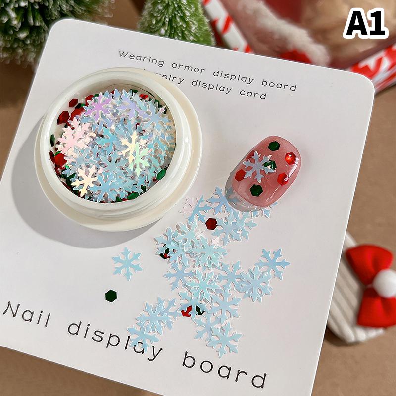 

3D рождественские снежинки металлические блестки для ногтей смешанный дизайн ажурные снежинки 3D рождественские снежинки декор