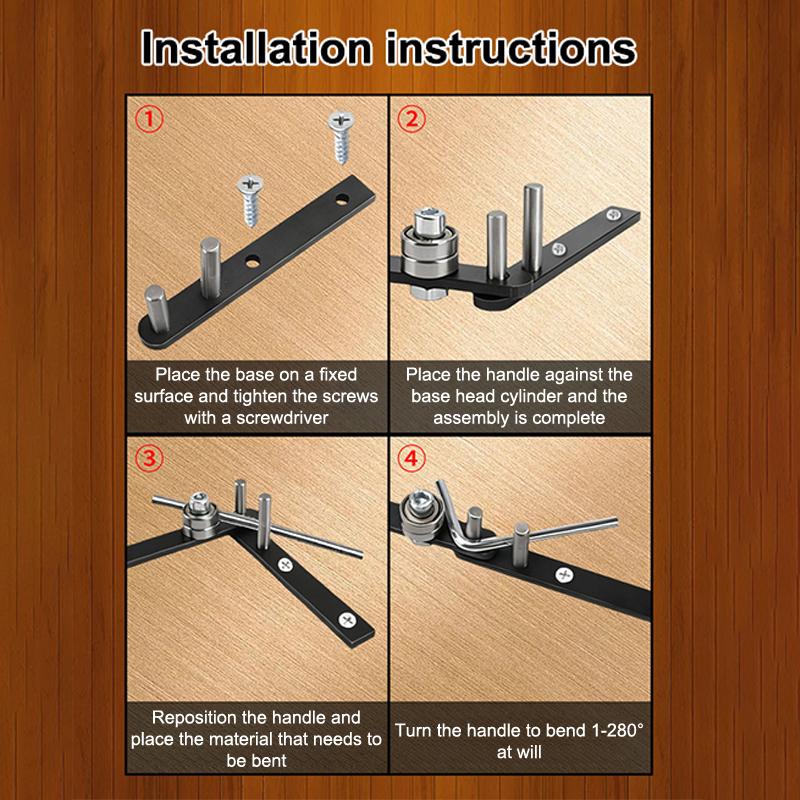 Manuelle Biegezange Mini-Rohrbieger Handbieger Biegewerkzeug zum Biegen von Stahlstäben von 1 mm bis 6 mm, Aluminium-Kupferstangen von 10 mm